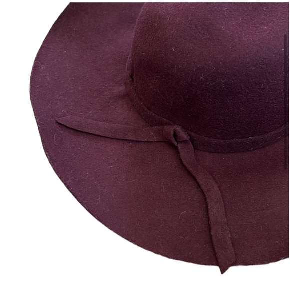 🏷️ NWT Burgundy Felt Floppy Hat - Picture 3 of 7